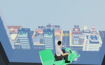 最牛的是在不同楼层的窗户看出去，窗外的景色都是根据不同楼层的高度来展示的。
下面这张图是19楼的窗外景色