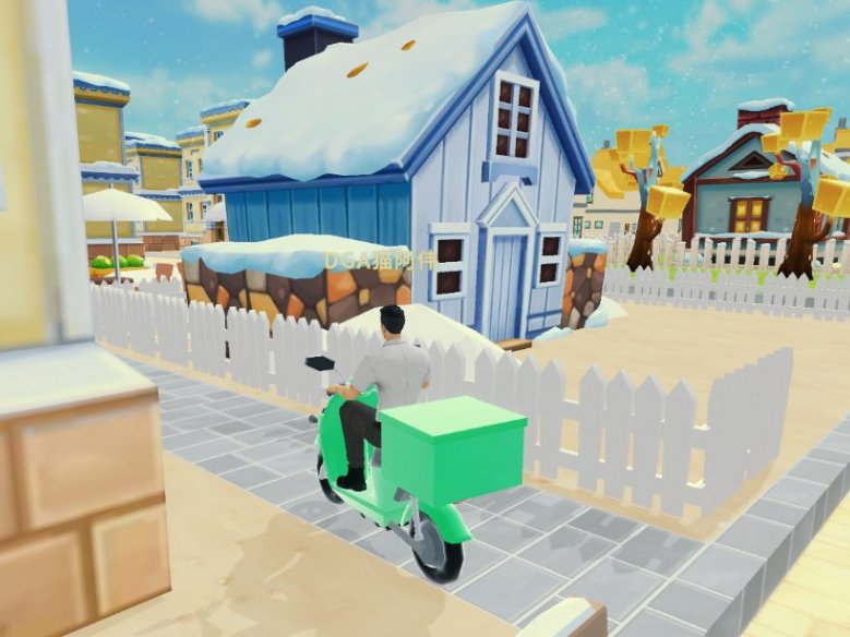 在遍是雪屋的小巷中穿行，很Chill。建议复投停不下来的兄弟都来这里冷静一下。